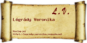 Légrády Veronika névjegykártya
